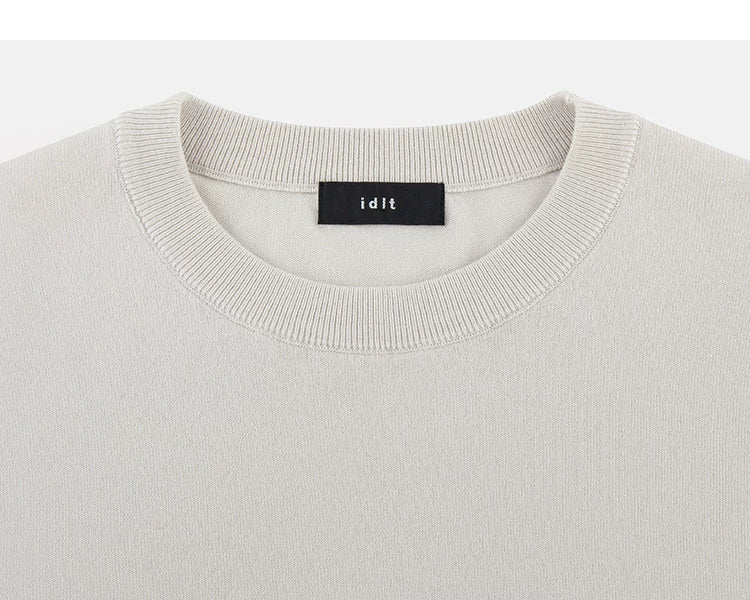 Light Beige sweater neckline detail