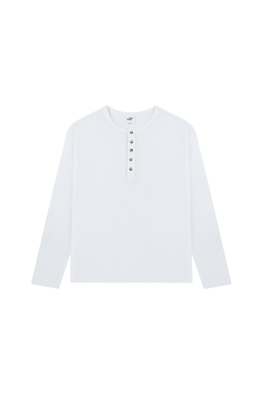 Waffle Knit Henley Shirt