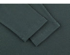 Dark Green waffle Henley sleeve texture