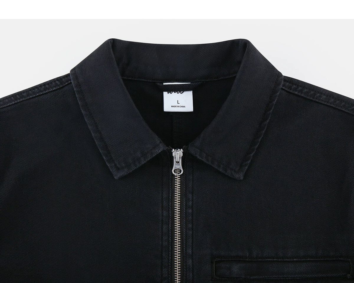 Collar and topstitching detail