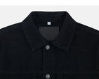 Point collar and button closure