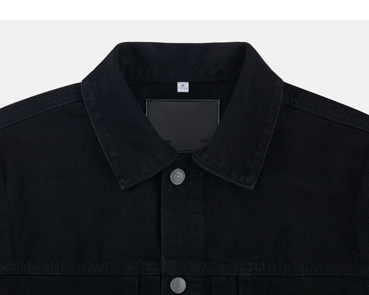 Point collar and button closure