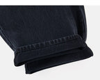 Dark Grey denim hem detail