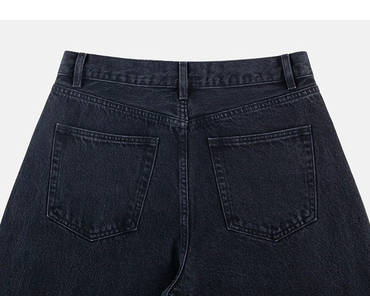 Dark Grey denim back pockets