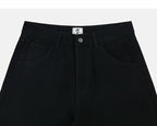 Washed Black denim waistband and front pockets