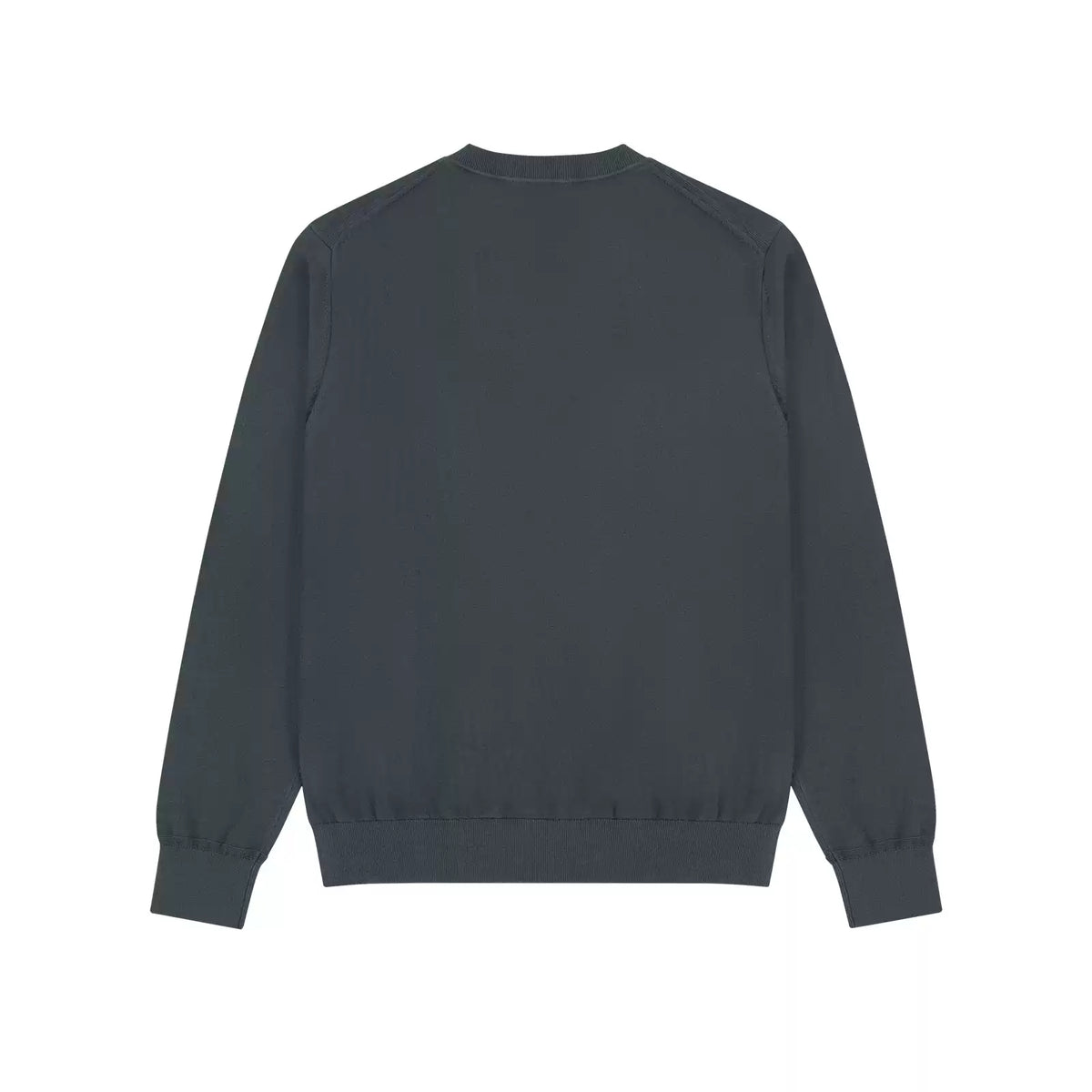 Fitted Knit Henley Shirt in Grey, back