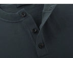 Three-button placket in Grey