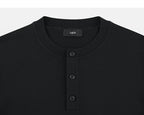 Henley neckline in Black
