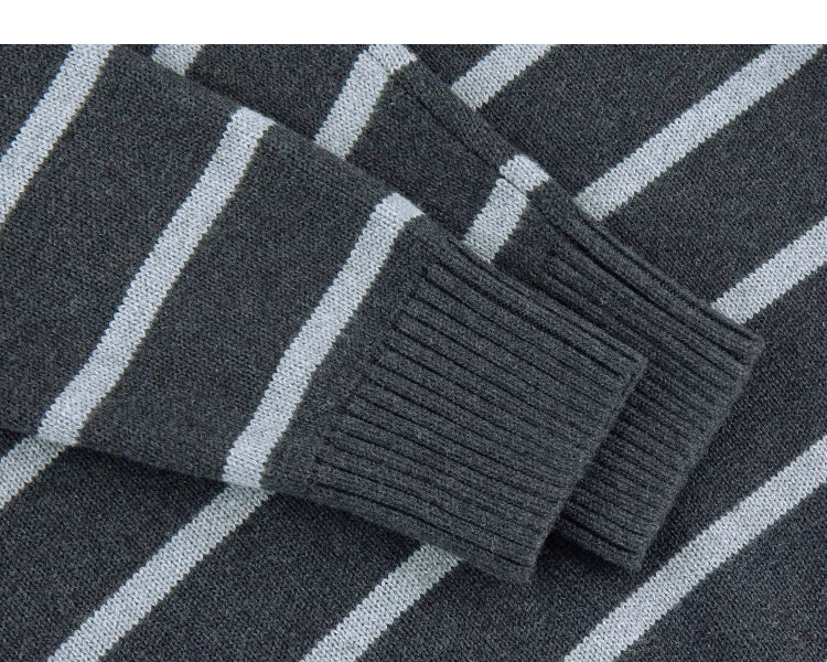 Ribbed cuff in Black/Grey