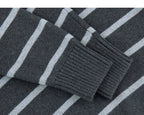 Ribbed cuff in Black/Grey