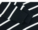 Ribbed cuff in Black/White