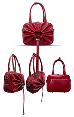 Waxed Leather Boston Pillow Bag