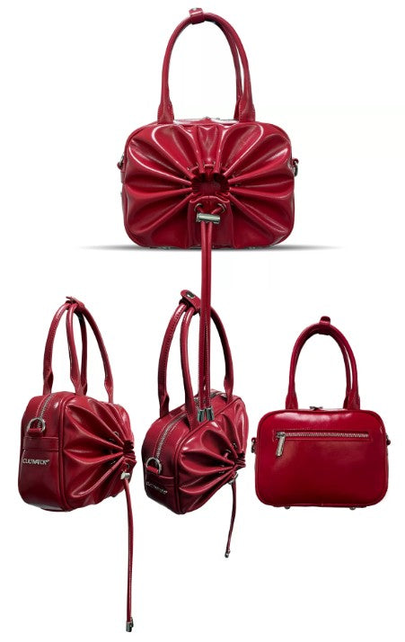 Waxed Leather Boston Pillow Bag