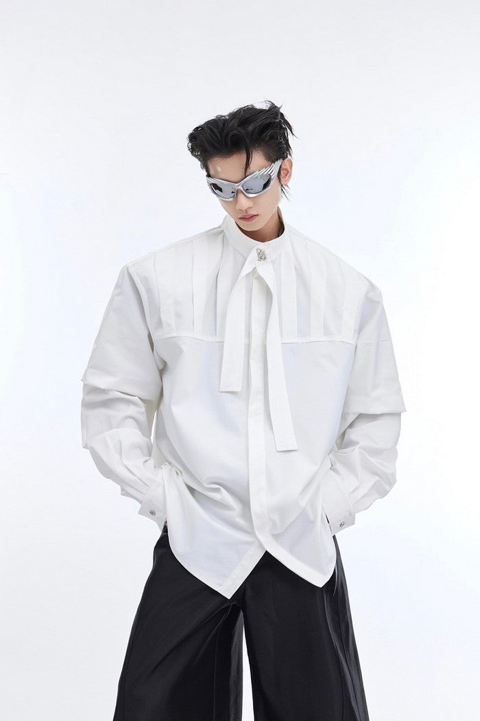 Pleated Long Sleeve Shirt