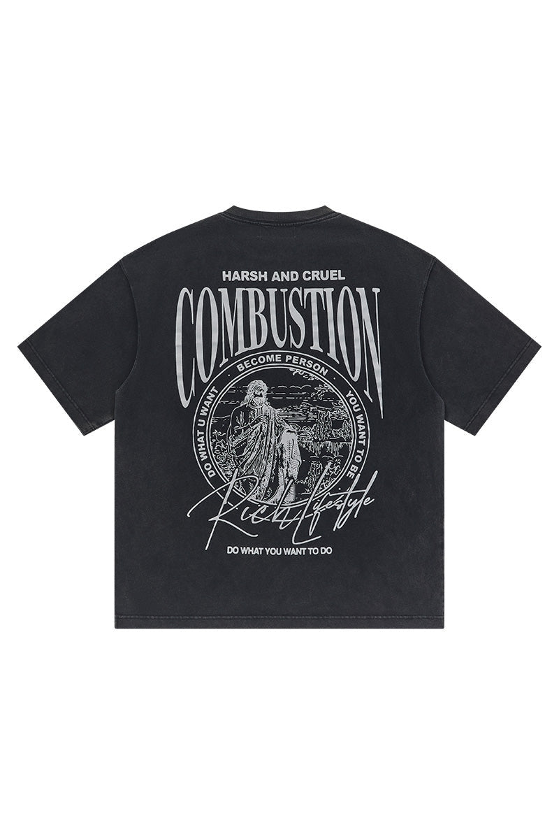 Combustion Washed Printed Tee