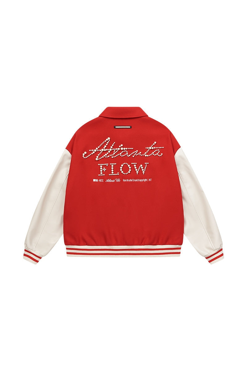 Pearl Embroidered Varsity Jacket