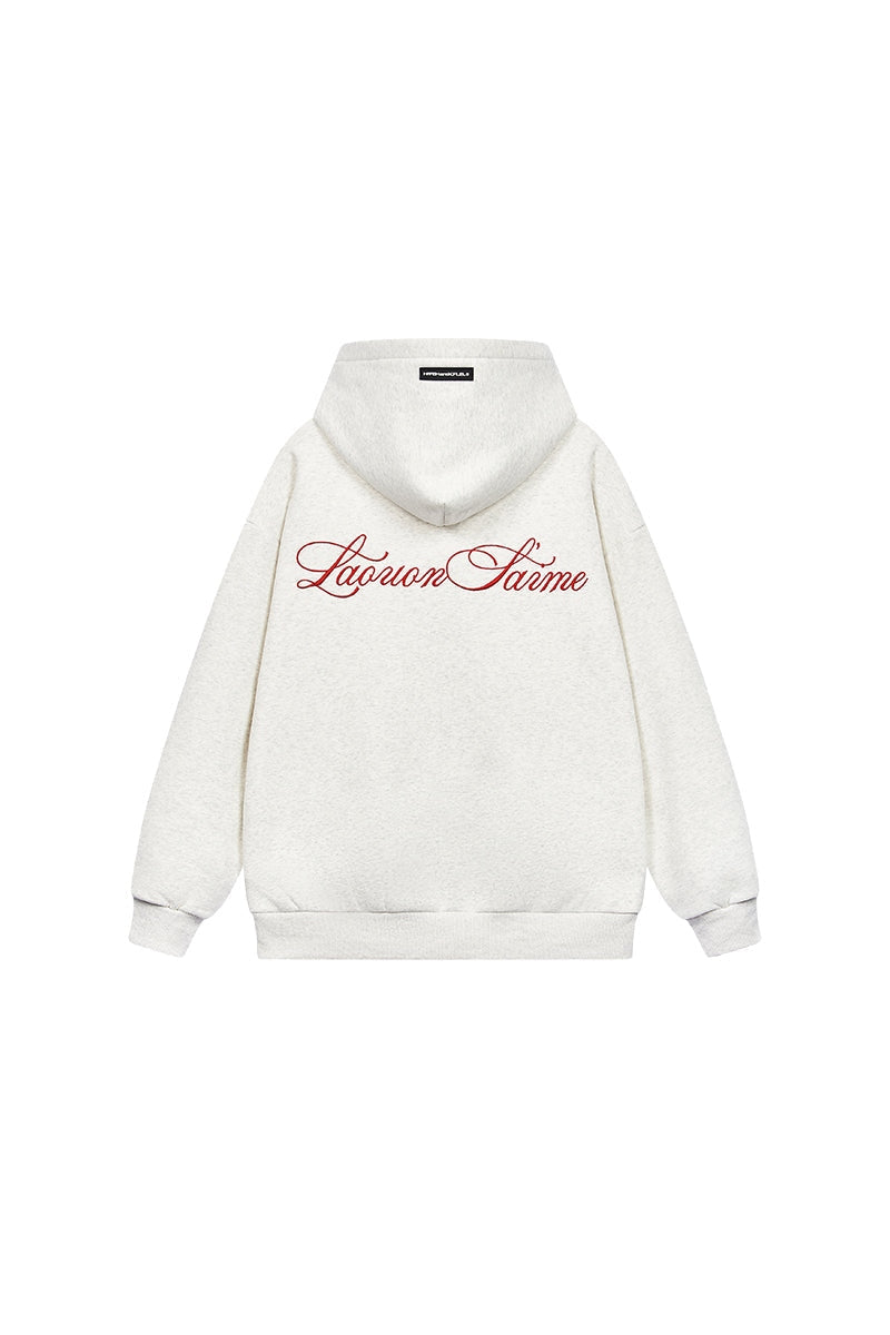 Cursive Embroidered Hoodie