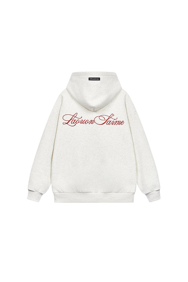 Cursive Embroidered Hoodie