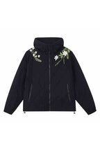 Floral Quilted Hooded Down Coat