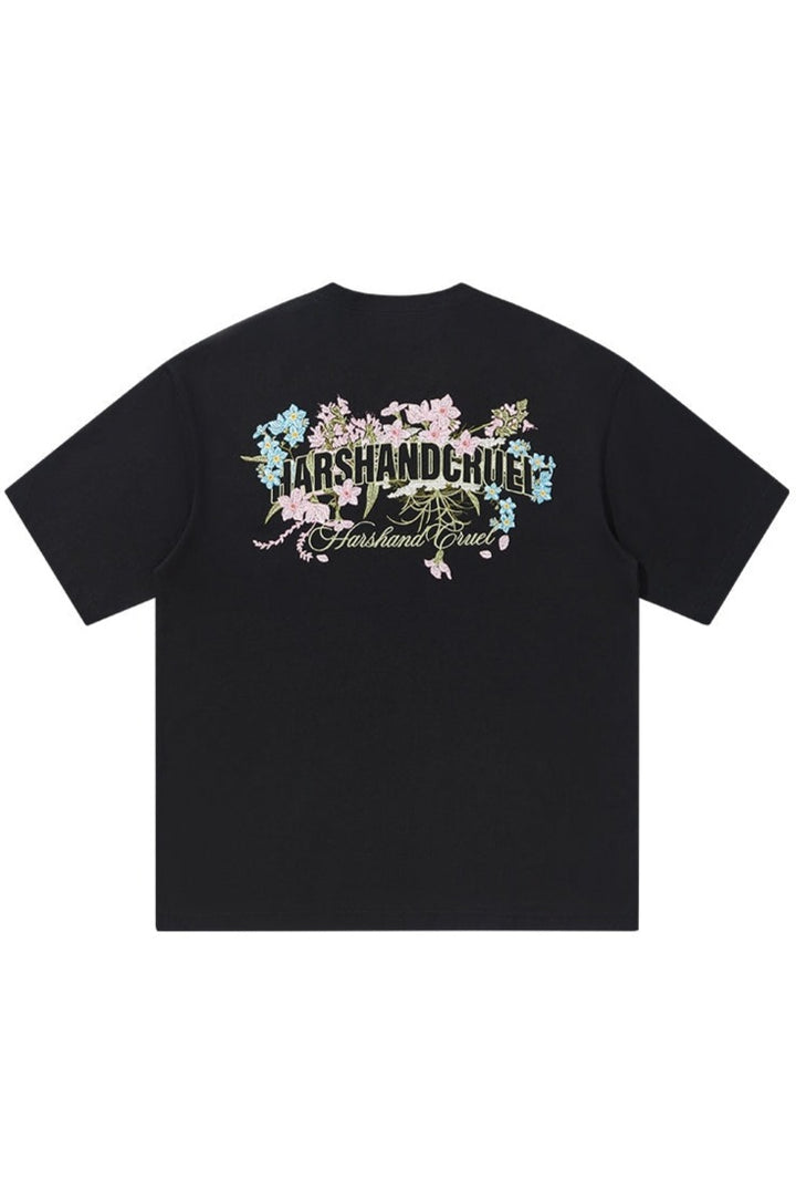 Blooming Flowers Embroidered Tee