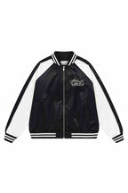Vintage Pearl Embroidered Baseball Jacket