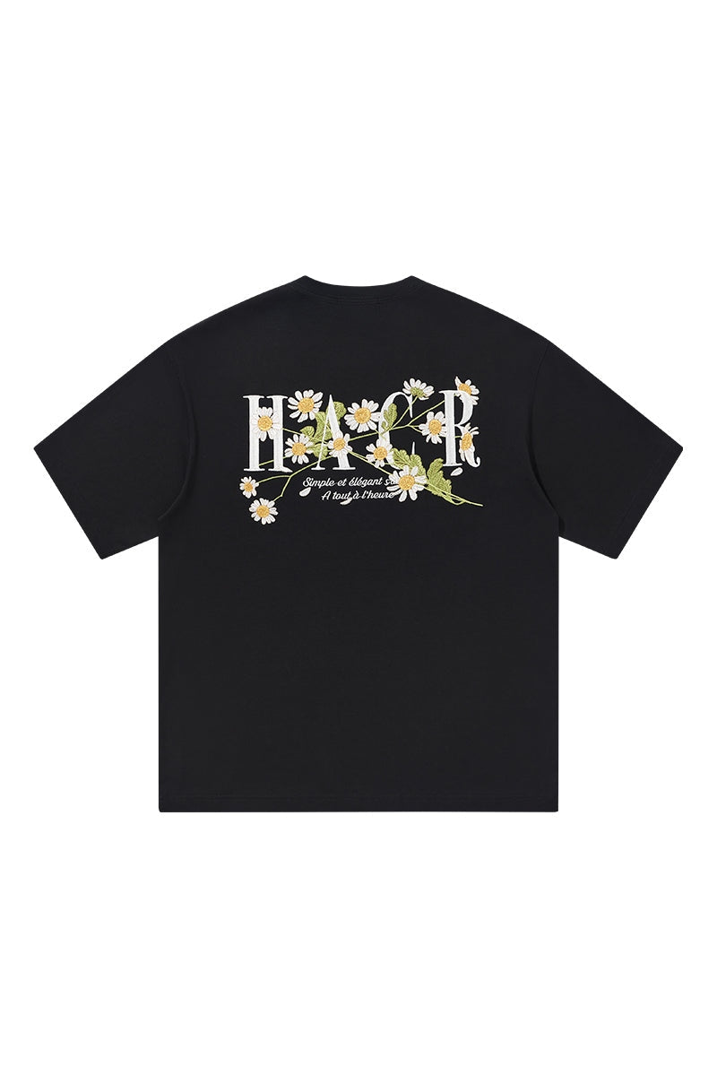 Street Floral Embroidery Tee