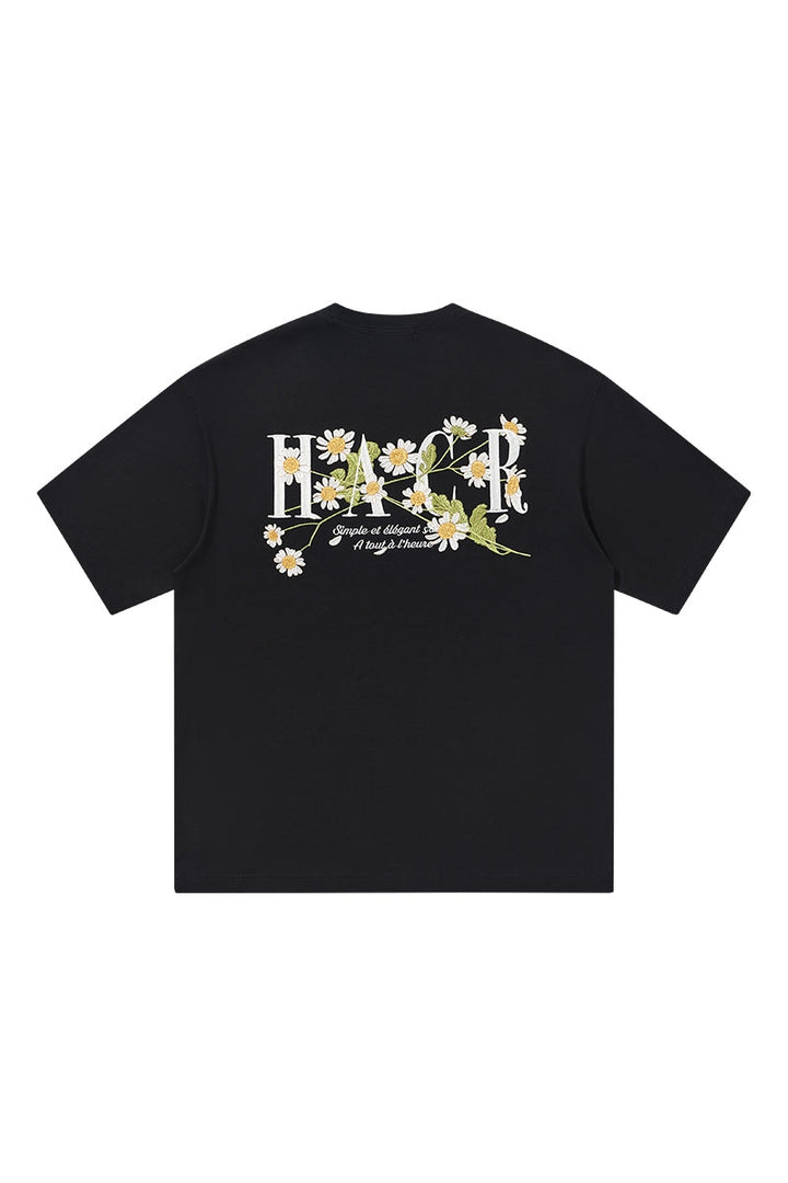 Street Floral Embroidery Tee