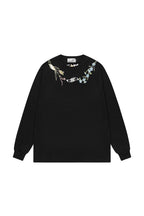 Floral Collar Embroidery L/S Tee