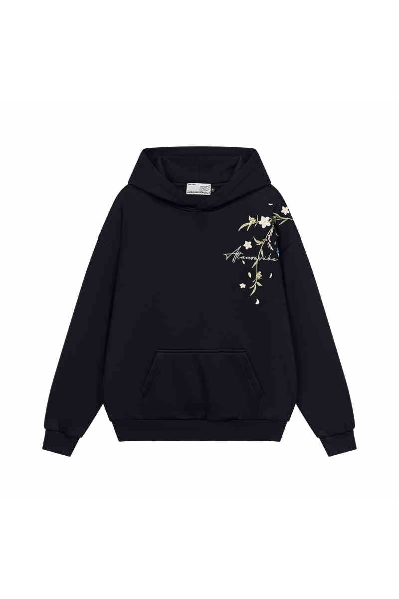 Floral Embroidered Graphic Hoodie – Copping Zone