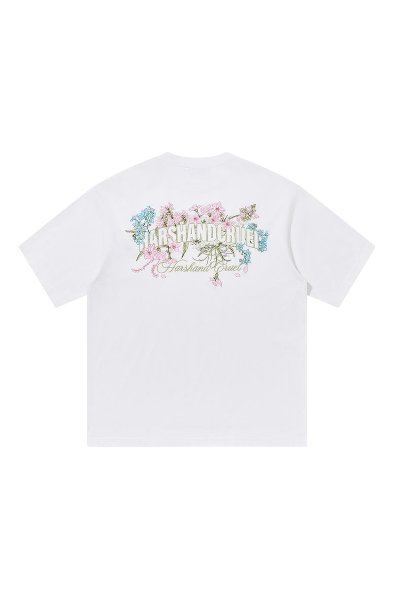 Blooming Flowers Embroidered Tee