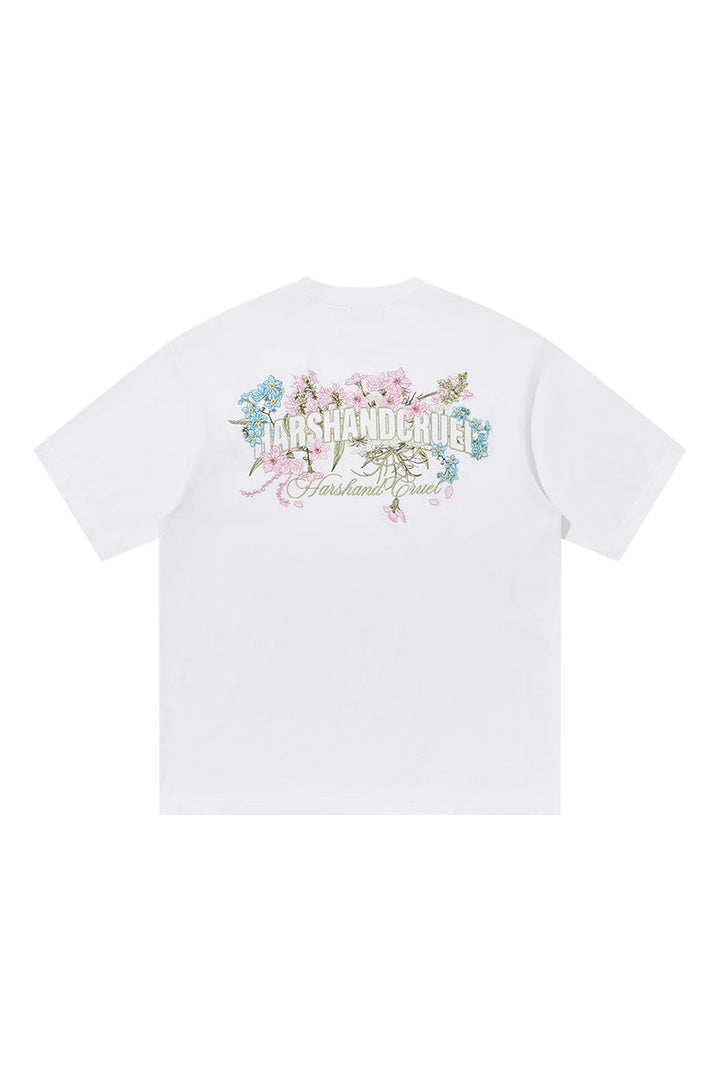 Blooming Flowers Embroidered Tee