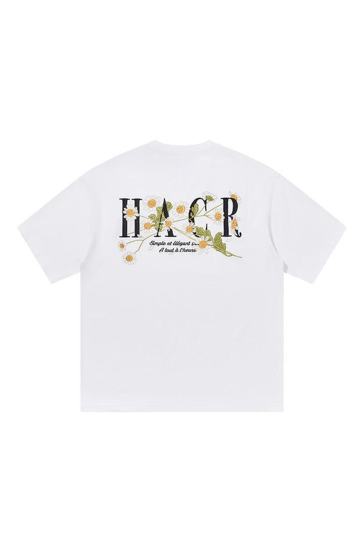 Street Floral Embroidery Tee