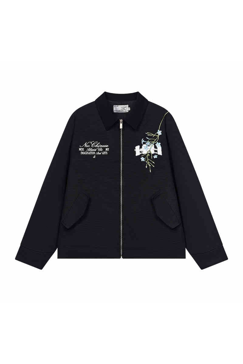 Vintage Floral Embroidered Collar Jacket