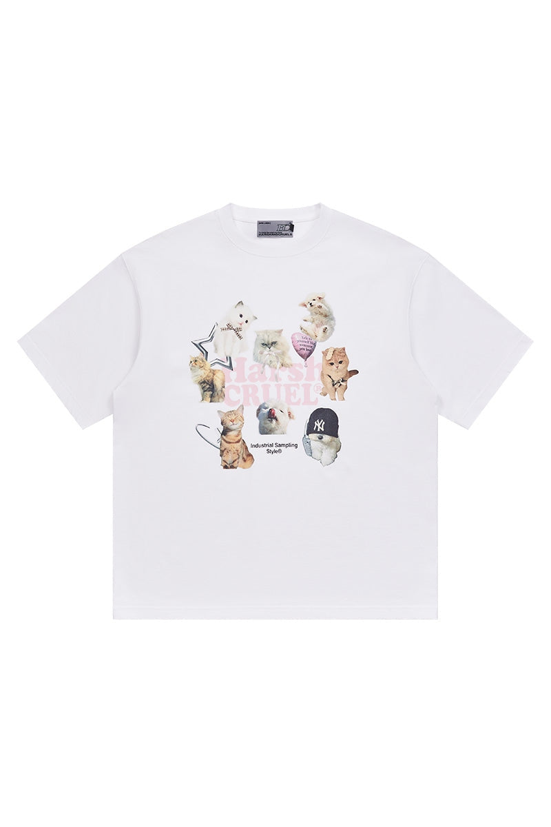 Cats Logo Printed Tee