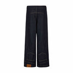 Inverted Washed Wide-Leg Jeans