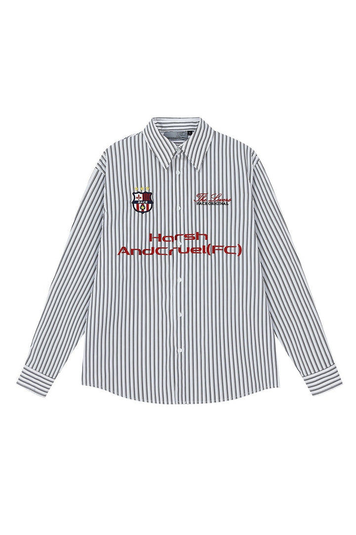 Striped Oversized Embroidered Shirt