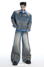 Layered Straight-Leg Jeans