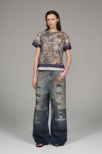 Double Layer Distressed Jeans