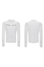 Mesh Fitted Metallic Print Tee