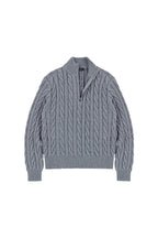 Cable Knit Half Zip Sweater