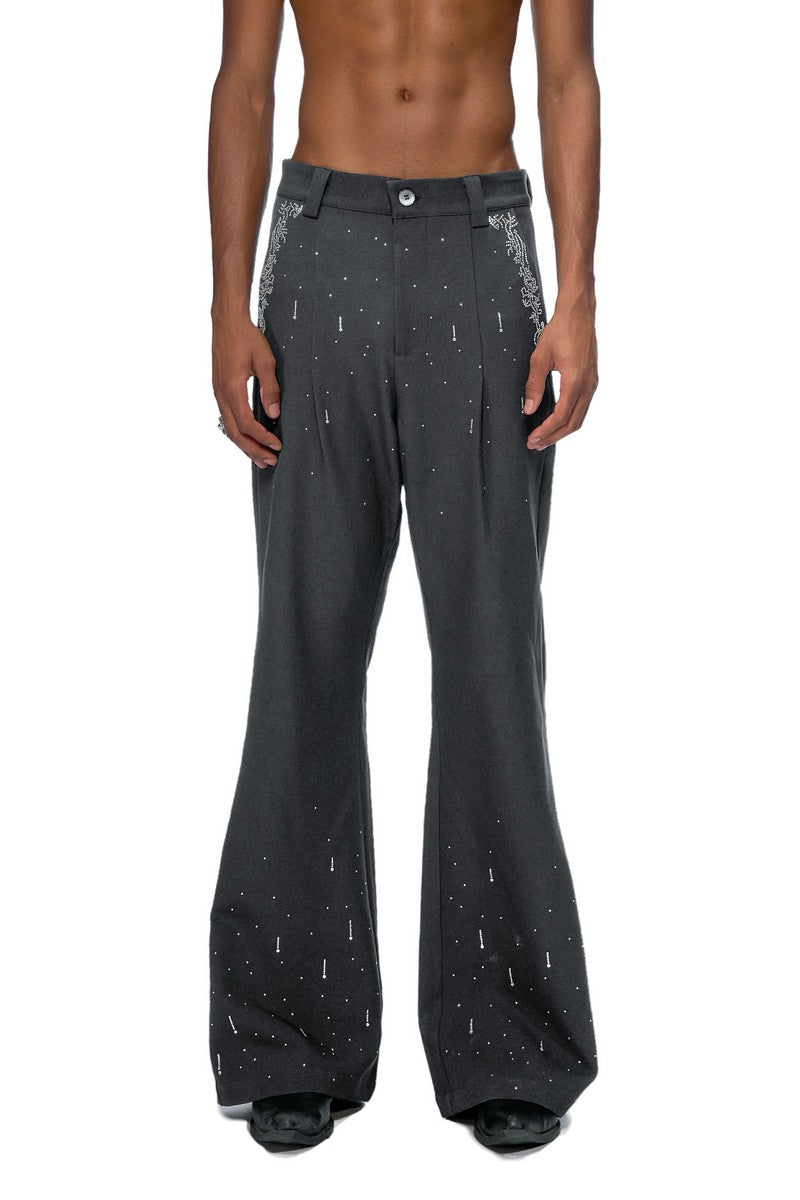 Rhinestone Flare Dress Pants