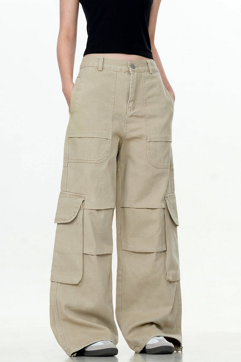 Wrinkled Paratrooper Cargo Pants