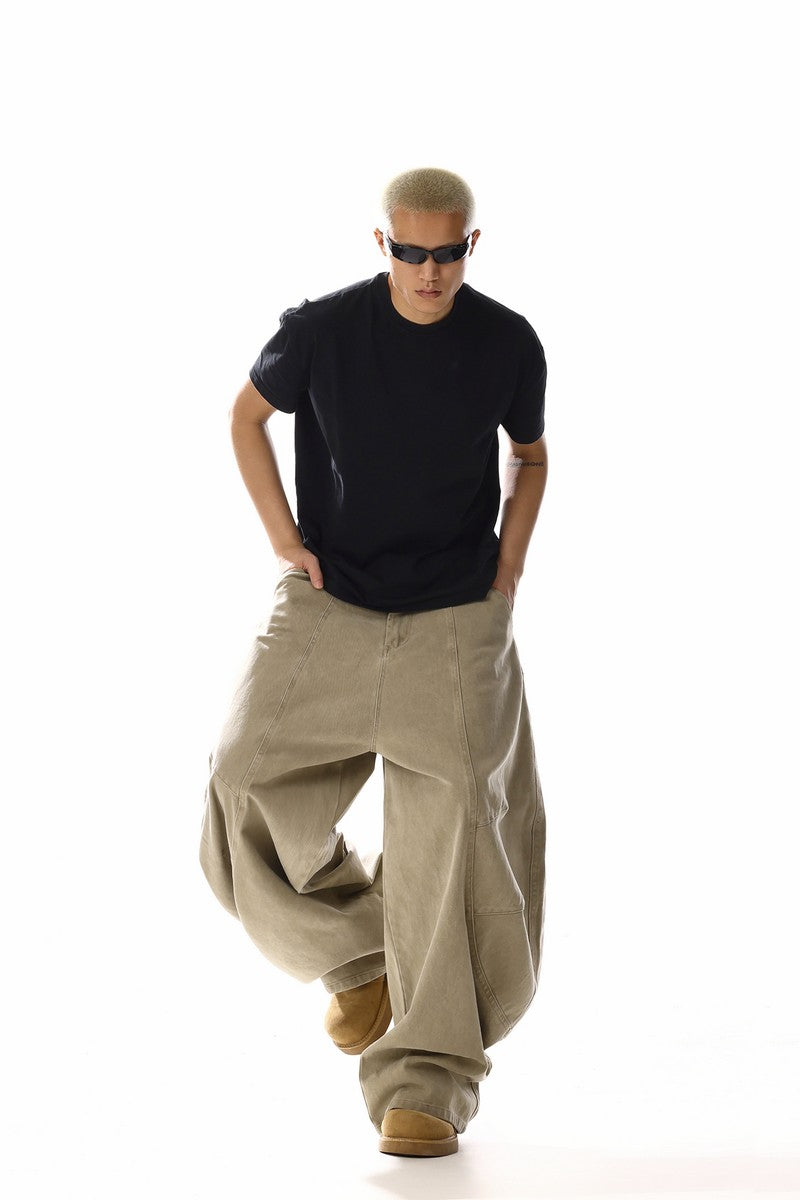 Washed Blade Cut Cargo Pants
