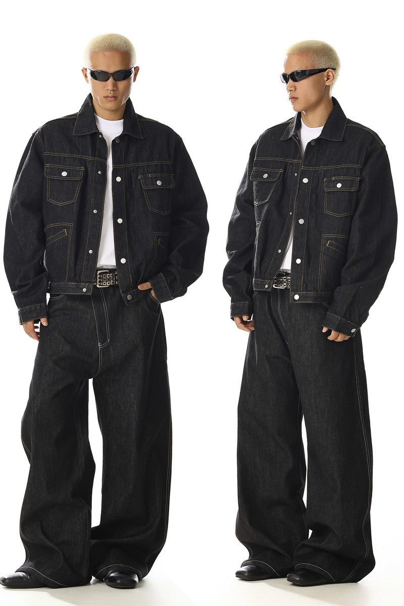 Raw Denim Utility Jacket