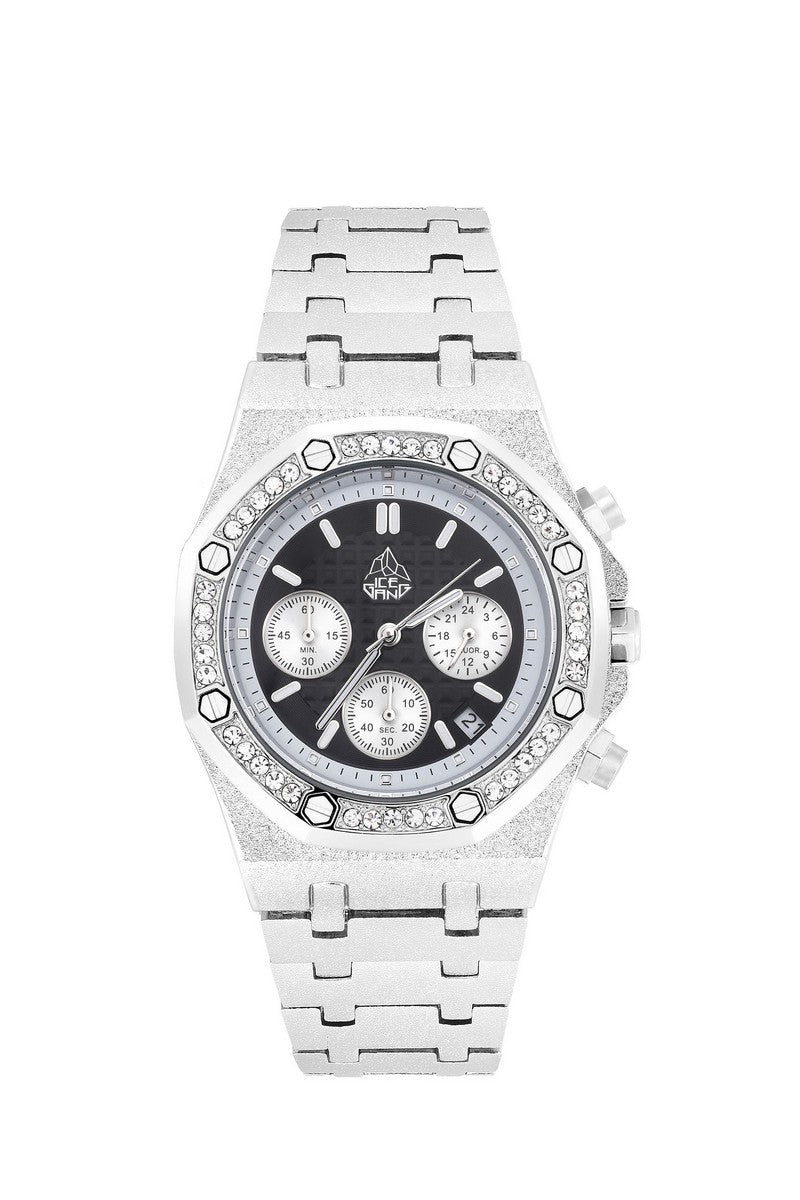 Iced Rainbow Link Watch