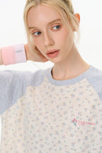 Floral Draped Raglan Tee