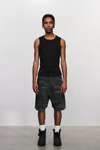 Distressed Heavyweight Loose Shorts