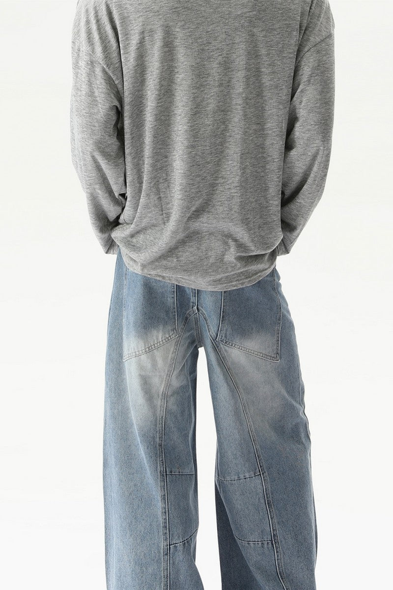 Structured Wide Leg Jeans