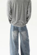 Structured Wide Leg Jeans