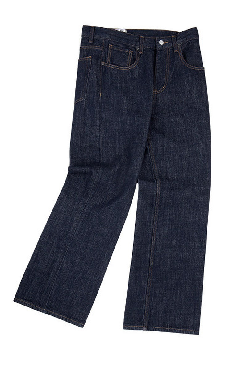 Washed Flared Vintage Raw Jeans